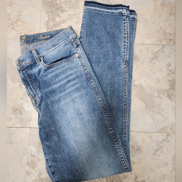 NWOT-For All Mankind Women Designer Tailorless Dojo In Heidi  Jeans Size:32 - Picture 4 of 14